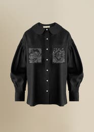 Contessa Mills Tarot Stretch-Linen Oxford Shirt