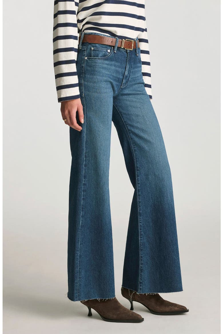 Grace Mid Rise Flare Jeans, Alternate, color, DARK BRUSHED CLASSIC BLUE