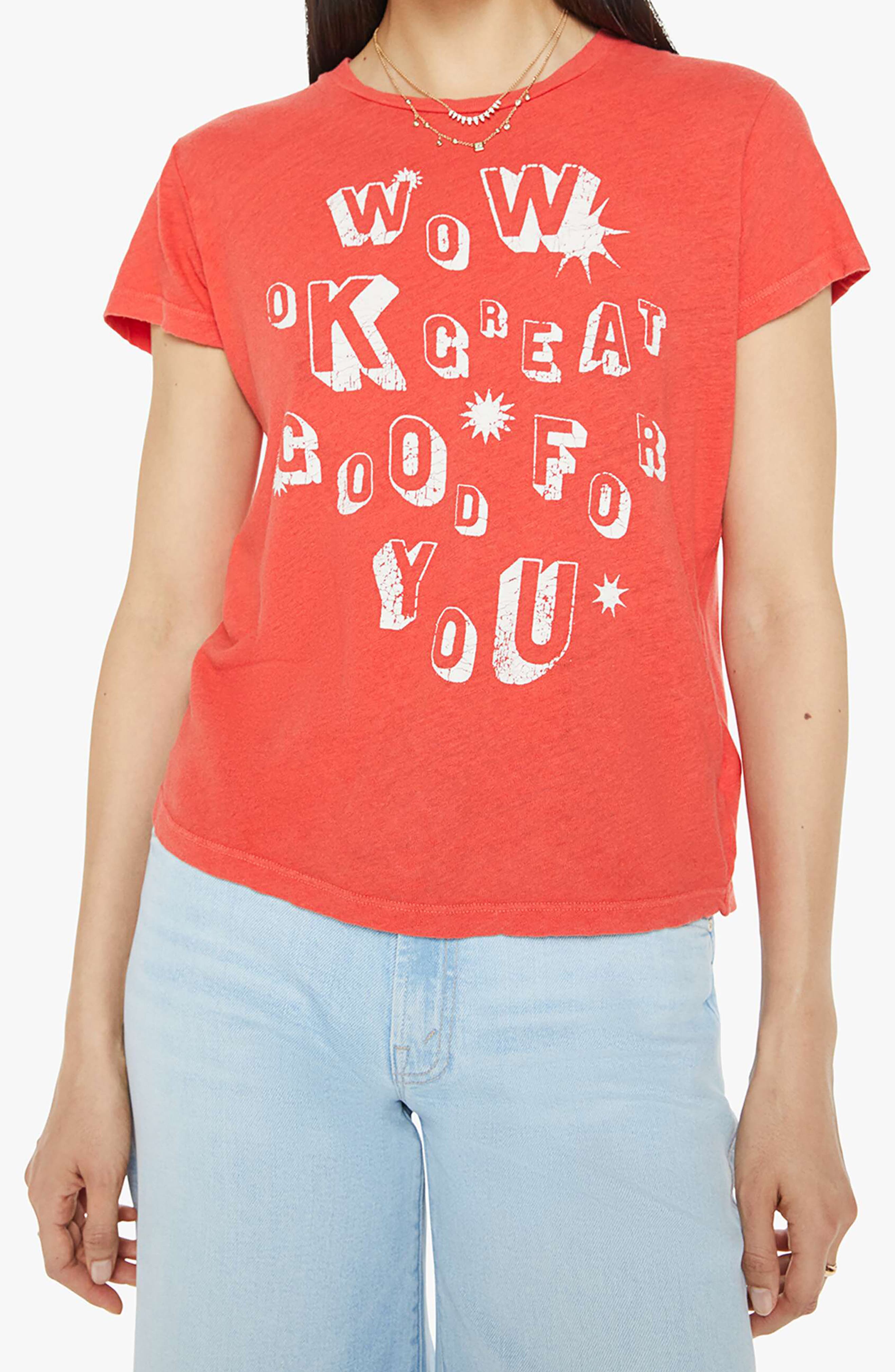 MOTHER The Sinful Short Sleeve Graphic T-Shirt