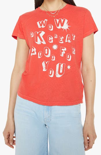 Mother The Sinful Short Sleeve Graphic T-shirt In Red
