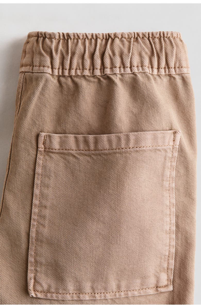 H&M Cotton Twill Joggers, Alternate, color, Beige