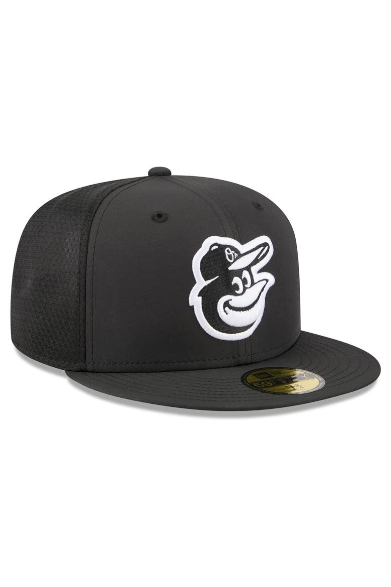 Youth New Era Black Baltimore Orioles Batting Practice 59FIFTY Fitted Hat, Alternate, color, Black
