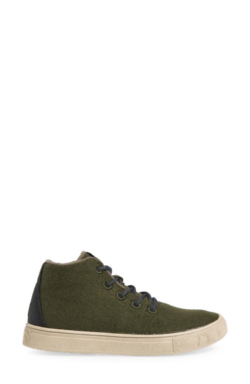 Yy Nation Alto Water Resistant Wool Blend High Top Sneaker In Forest Night/natural