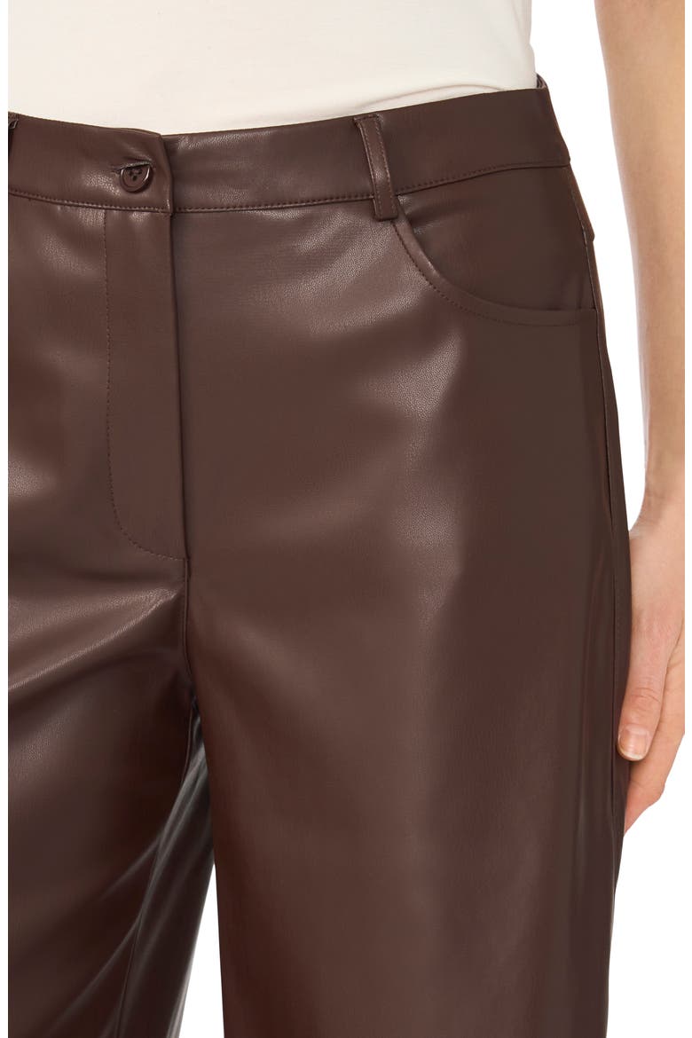 Wide Leg Faux Leather Pants, Alternate, color, CALL ME CHOCOLATE