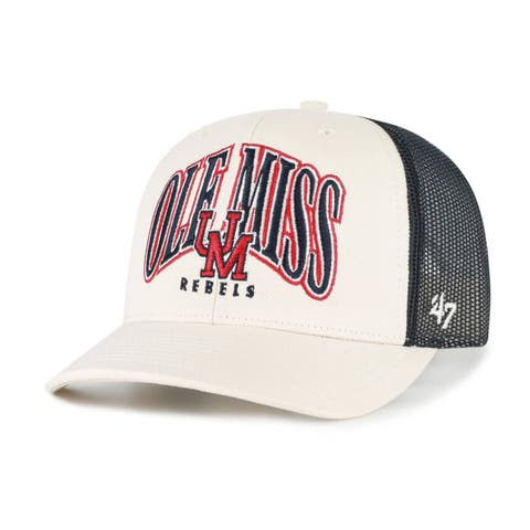 Men's '47  Natural Ole Miss Rebels Drawbridge Trucker Adjustable Hat