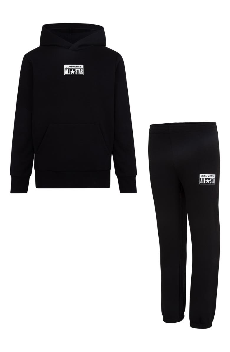 Converse Kids' Lifestyle Fleece Hoodie & Joggers Set, Main, color, 