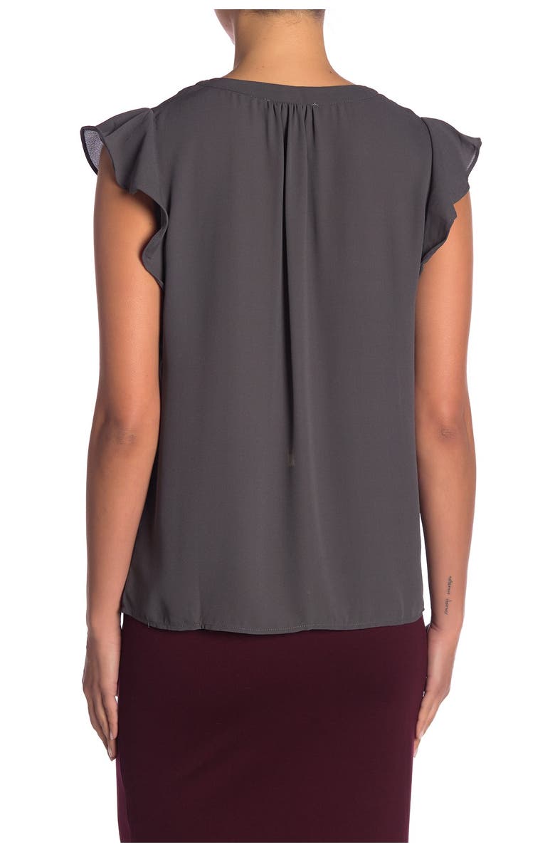 PHILOSOPHY BY RPUBLIC CLOTHING Solid Ruffle Sleeve Blouse, Alternate, color, 