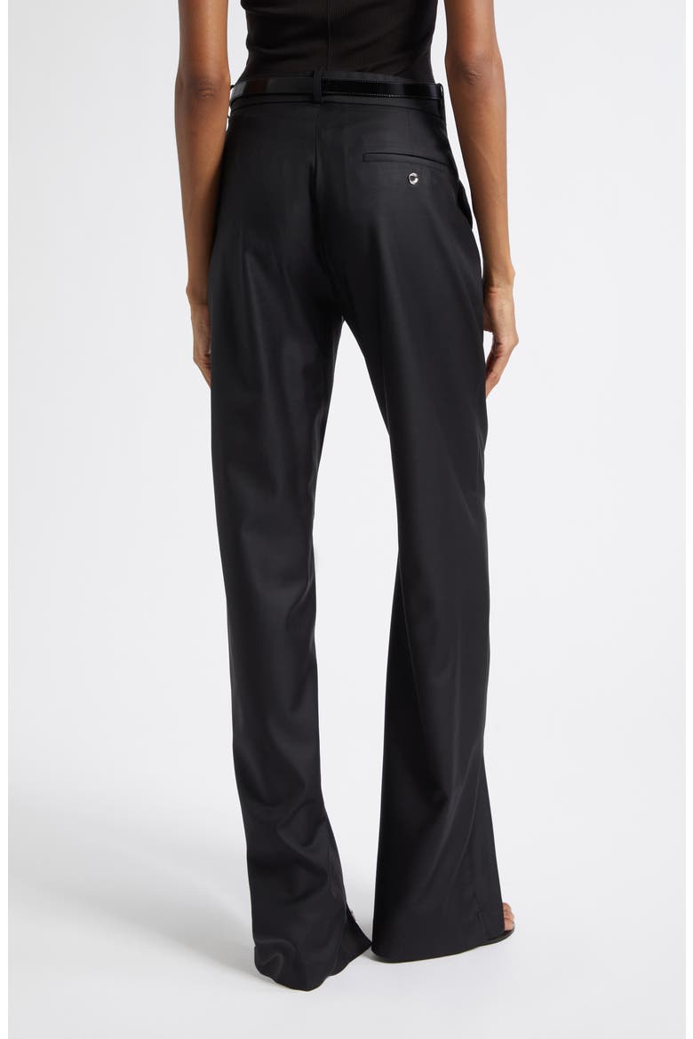 Suspended Leg Tailored Straight Leg Wool Pants, Alternate, color, BLACK