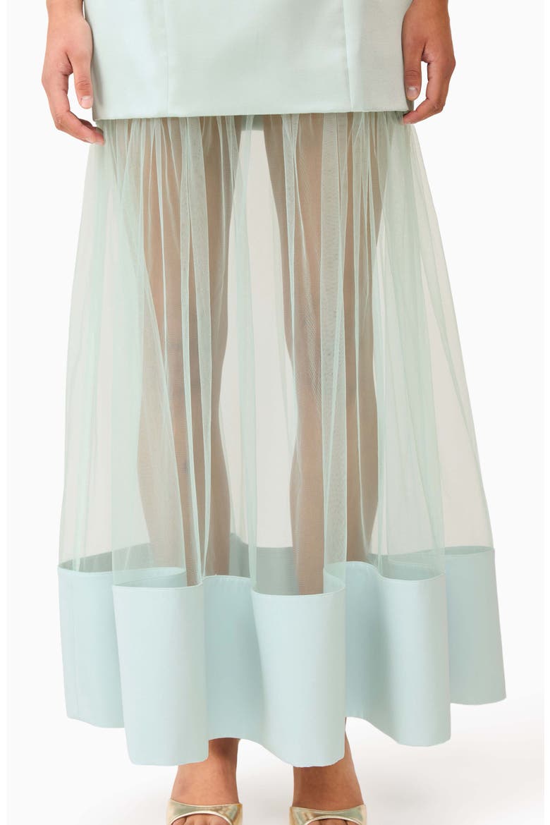 Marcella Strapless Gown, Alternate, color, SEA GREEN