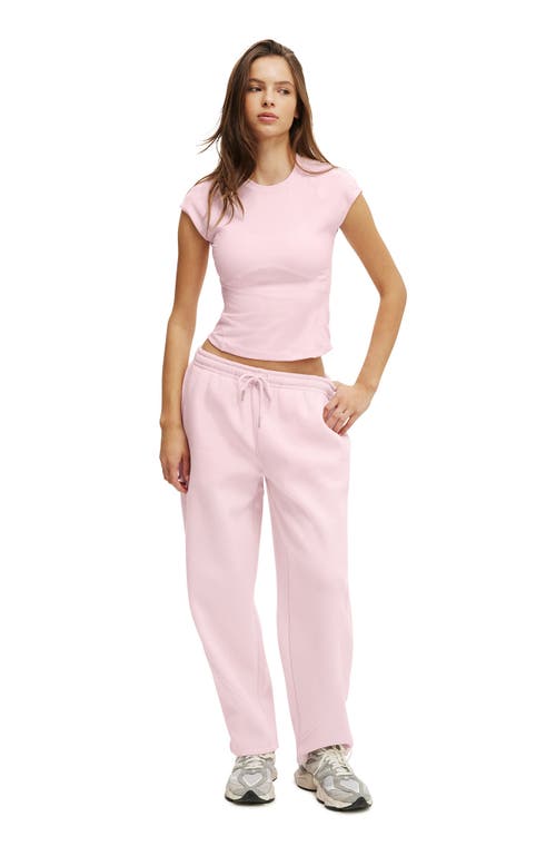 Cotton On Body Active Plush Essential Barrel Sweatpant In Pink