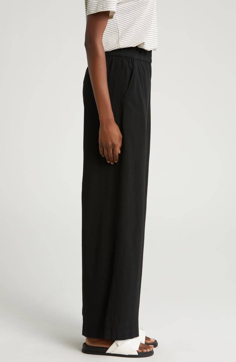 Marine Layer The Allison Wide Leg Pants, Alternate, color, Black