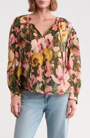 Vince Camuto Petite Tie Front Top