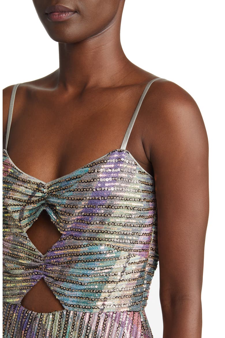 Lissandra Rainbow Crystal Detail Cocktail Dress, Alternate, color, RAINBOW