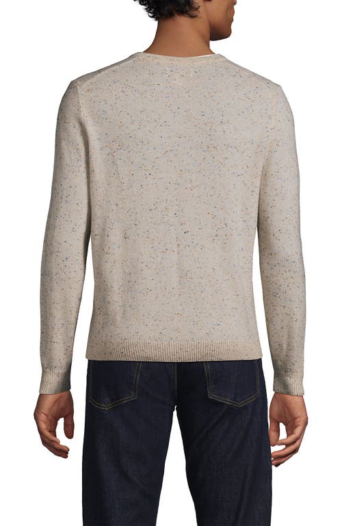 Lands' End Fine Gauge Cashmere V-neck Sweater In Gray