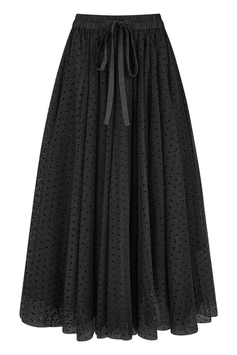 Mesh Tulle Skirt, Alternate, color, Black