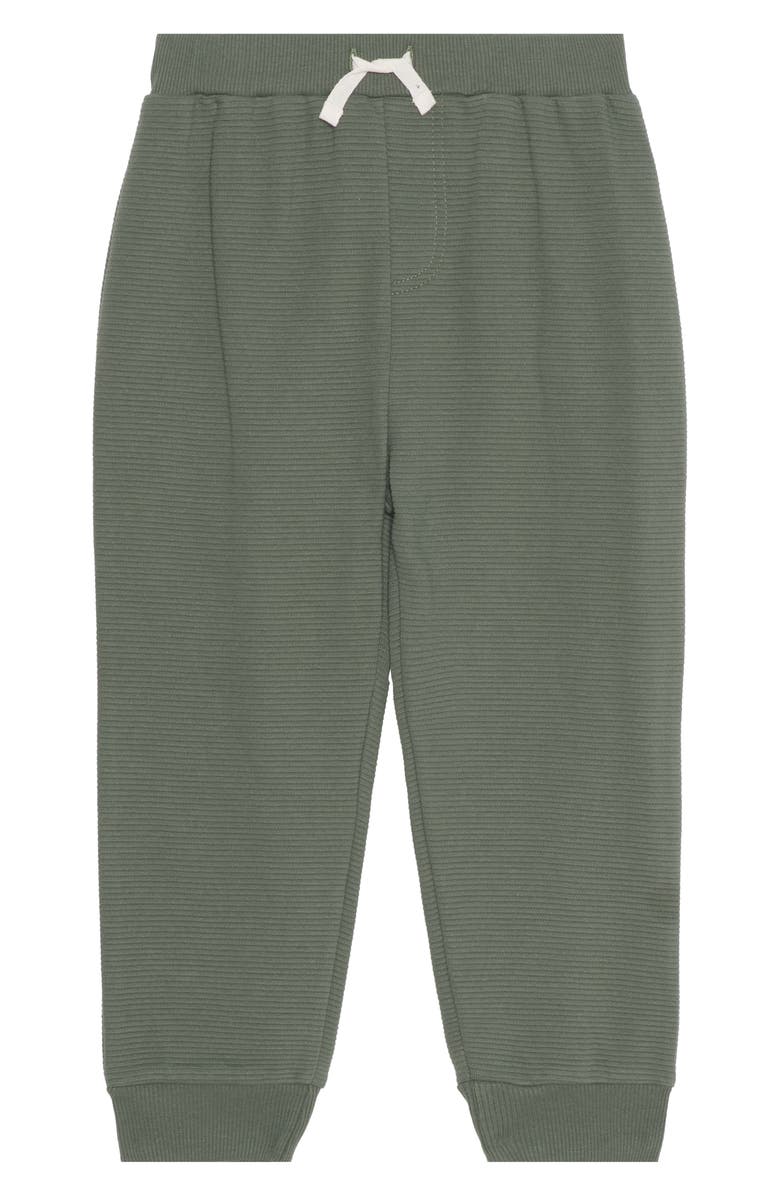 Petit Lem Kids' Ribbed Sweatshirt & Joggers Set, Alternate, color, Olive Green