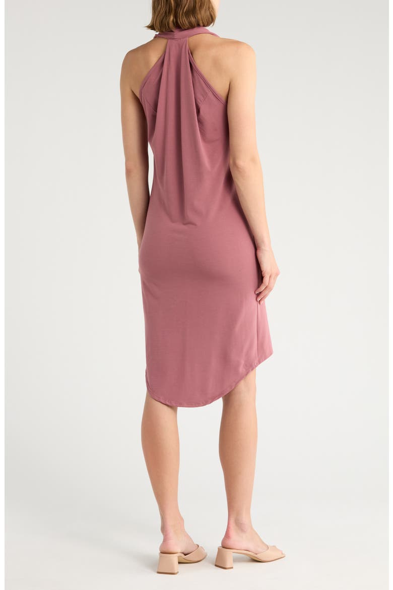 High-Low Shift Dress, Alternate, color, DARK MAUVE PONTE