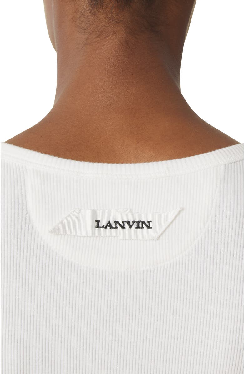 Lanvin Mother And Daughter Ribbed Tank Top, Alternate, color, White
