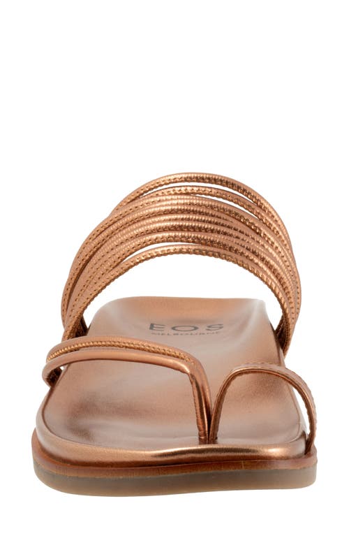 Shop Eos Footwear Carmella Toe Loop Sandal In Copper