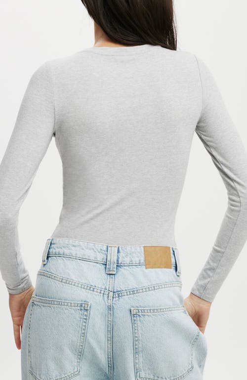 Shop Cotton On All Day Crew Long Sleeve In Grey Marle