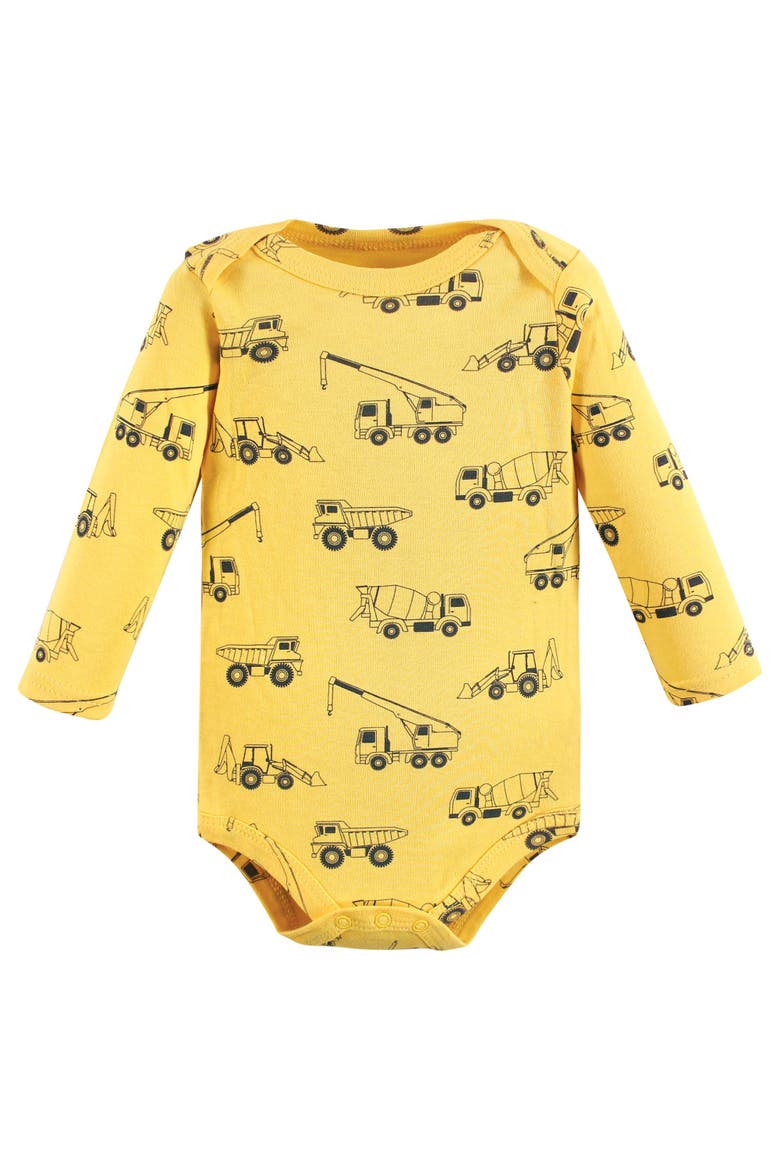 Cotton Long-Sleeve Bodysuit Three-Piece Set, Alternate, color, Construction