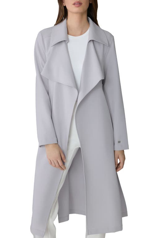 Soia & Kyo Essential Drapey Trench Coat In Stone