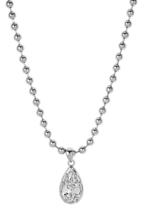 Large Cleo Pear Pendant Necklace