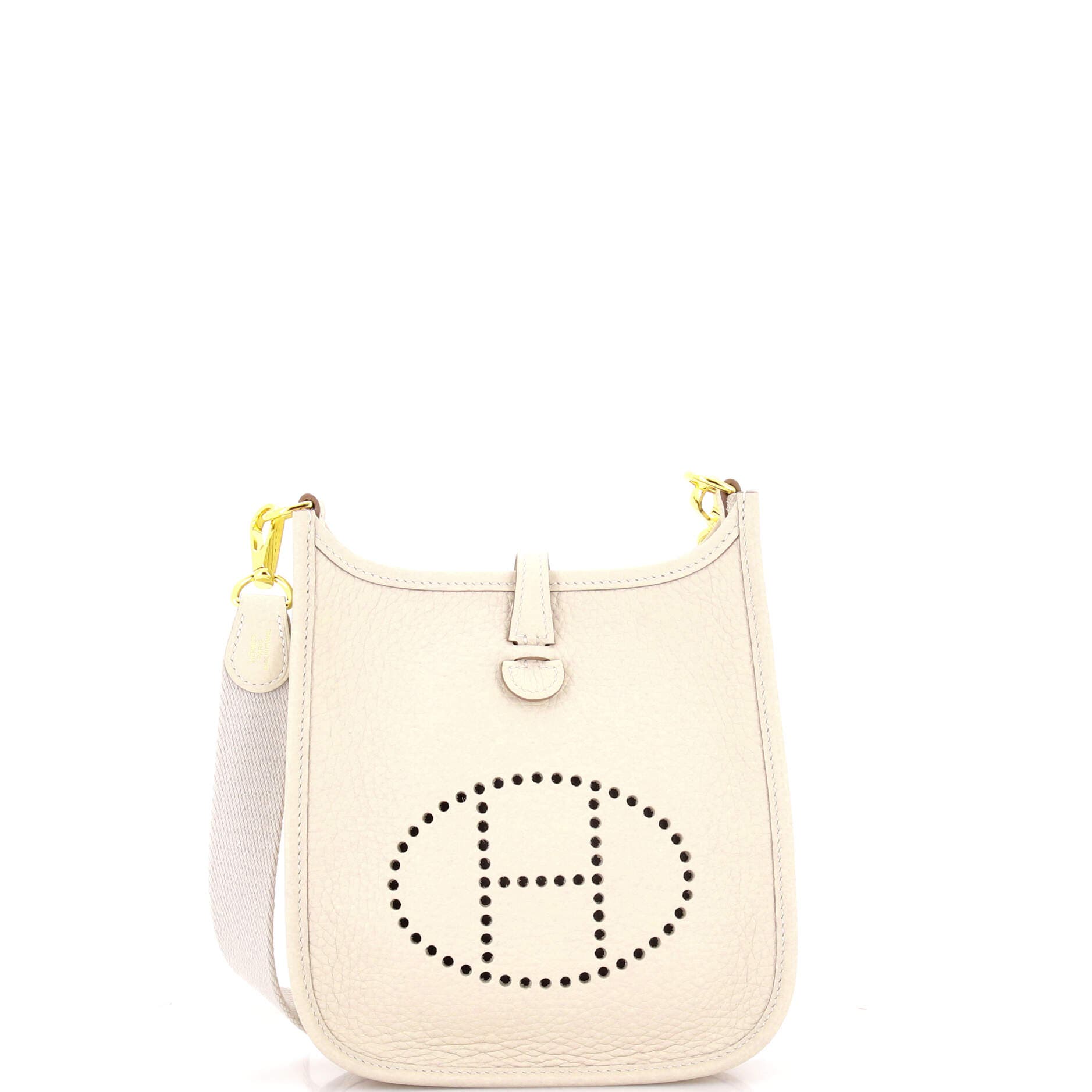 Pre-Owned Hermes Evelyne Bag Gen III Clemence TPM, Main, color, Craie