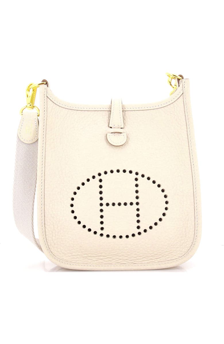 Pre-Owned Hermes Evelyne Bag Gen III Clemence TPM, Main, color, Craie