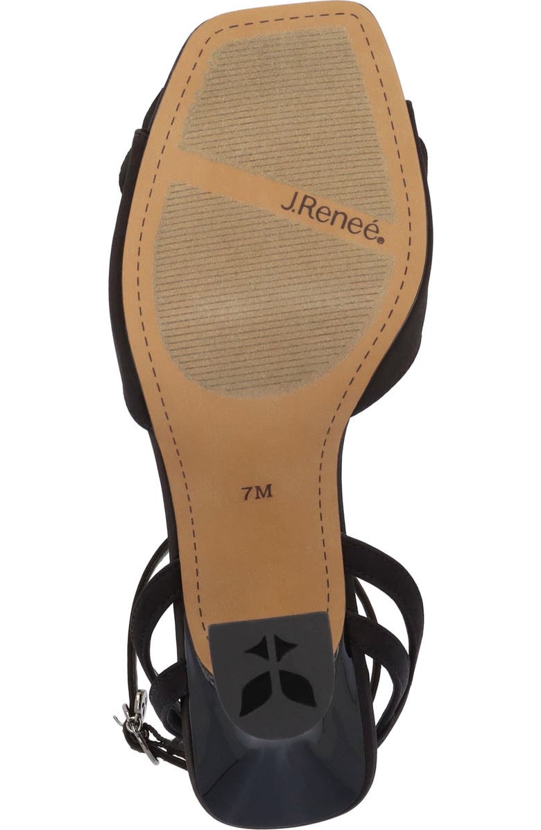 J. Reneé Pomeline Ankle Strap Sandal, Alternate, color, Black