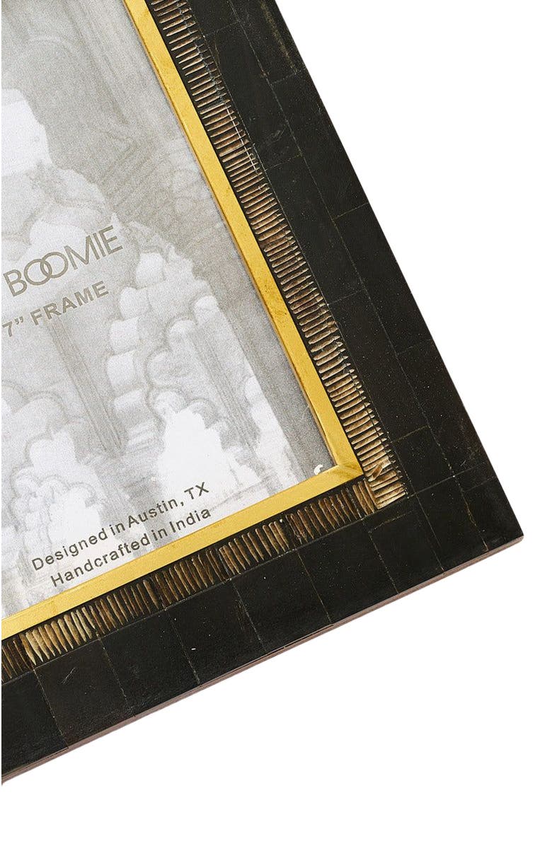Matr Boomie Andhera Black Picture Frame - Carved Horn, Brass Inlay, Alternate, color, Blush