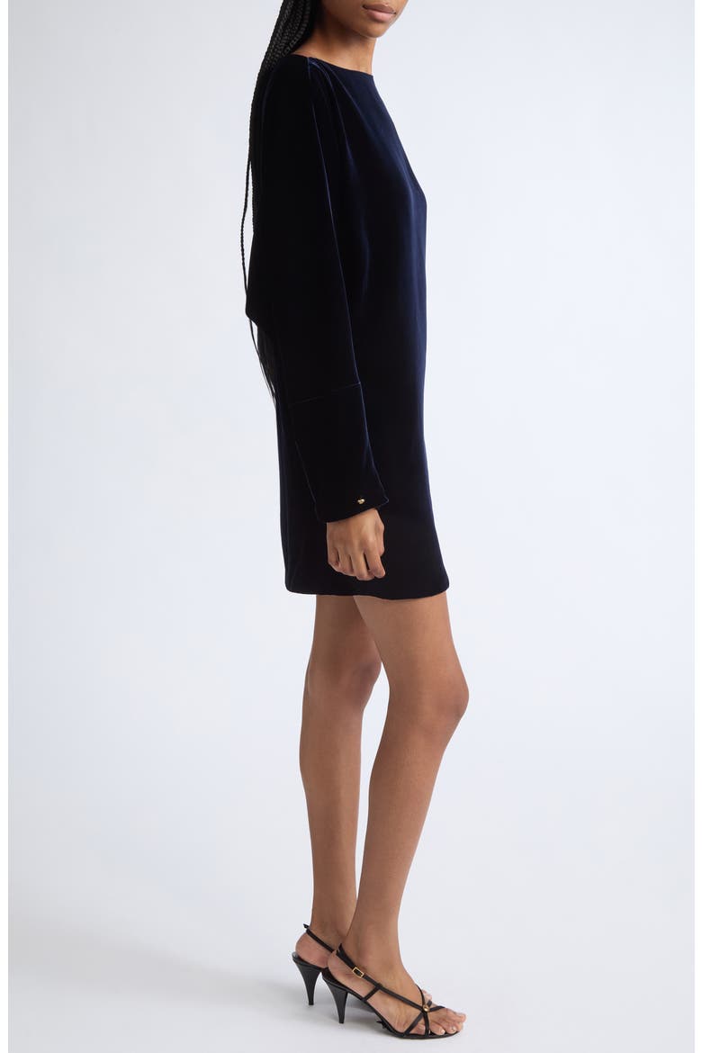 Liquid Velvet Cocktail Dress, Alternate, color, DARK NAVY