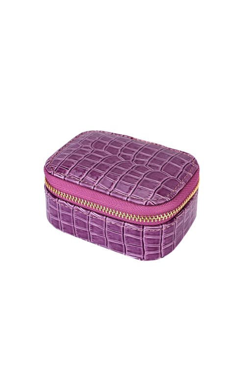 Emma Rae Faux Leather Snake Mini Jewelry Case
