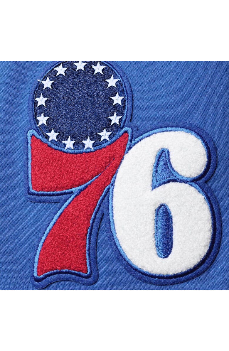 PRO STANDARD Men's Pro Standard Royal Philadelphia 76ers Team Chenille Shorts, Alternate, color,