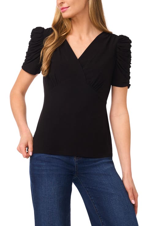 Puff Sleeve Crepe Top
