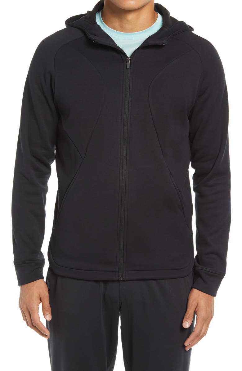 Zella Men's Training Day Hooded Fleece Jacket, Alternate, color, 