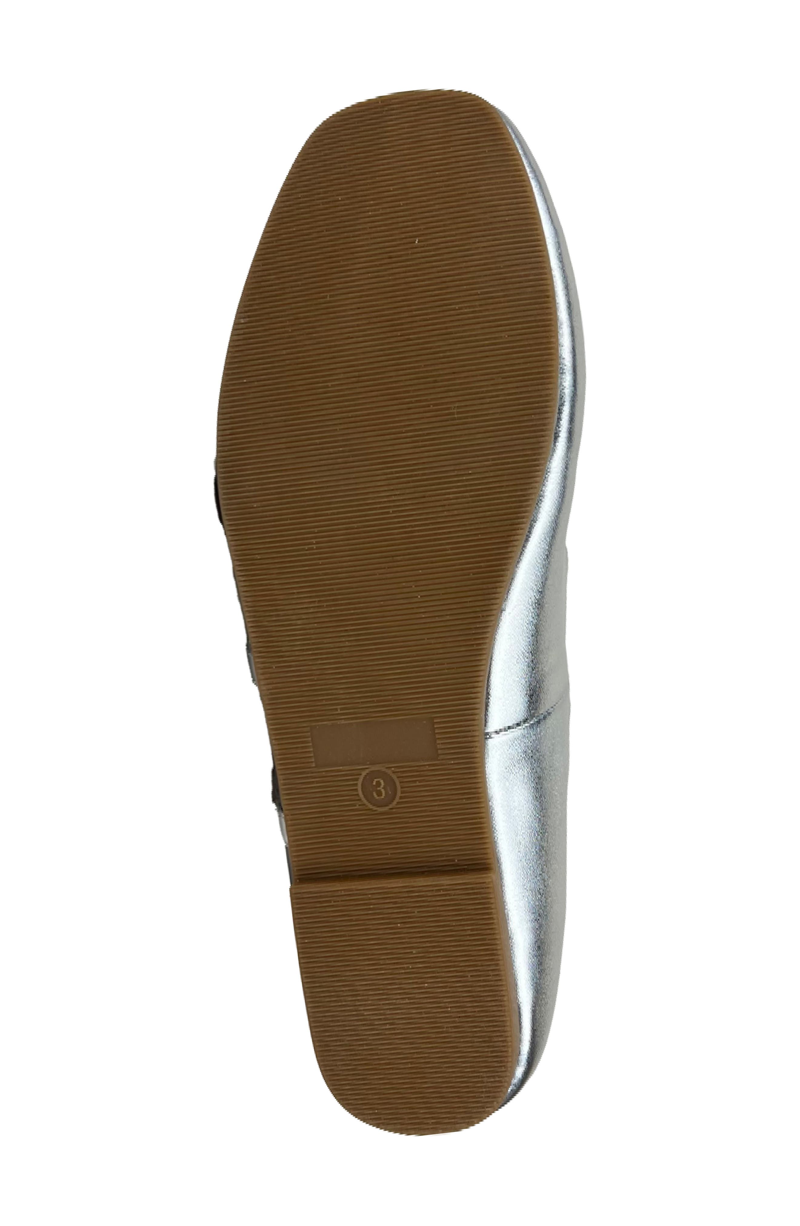 Yosi Samra Kids' Miss Mary Flat, Alternate, color, Silver