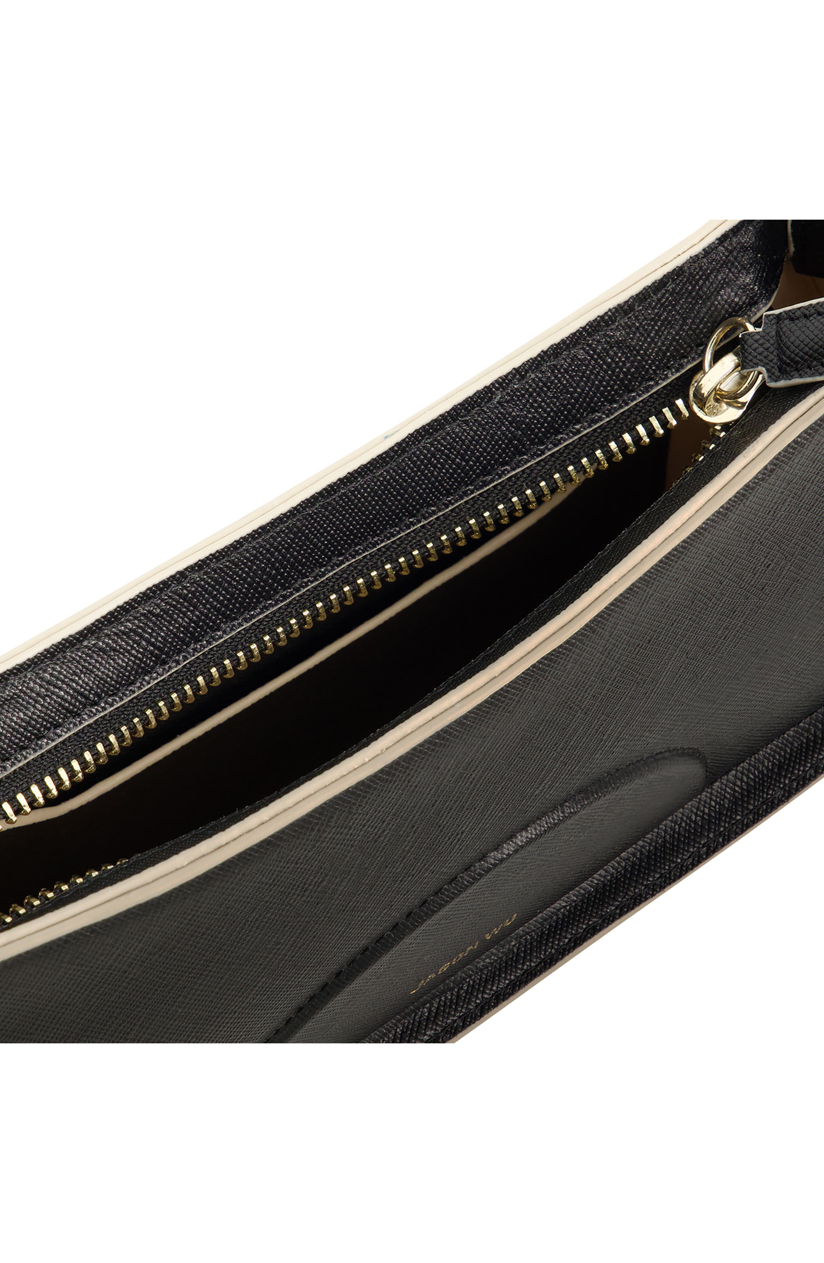 ELSA CRESENT SHOULDER BAG, Alternate, color, BLACK