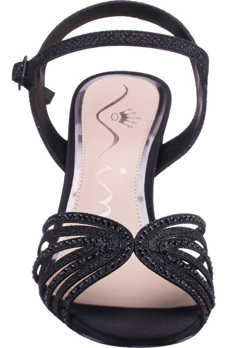 Nina Bryna Ankle Strap Sandal, Alternate, color, Black