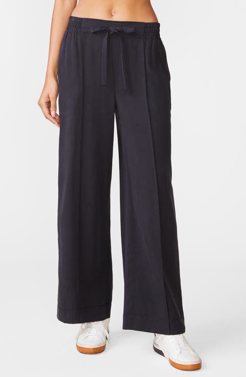 Seamed Front Wide Leg Pants