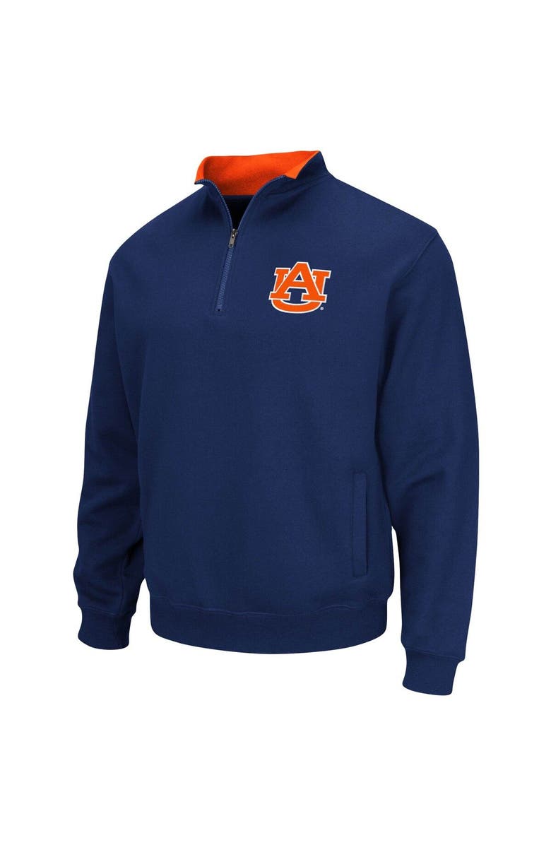 COLOSSEUM Men's Colosseum Navy Auburn Tigers Tortugas Logo Quarter-Zip Pullover Jacket, Alternate, color, Navy