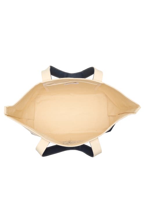 Sporty And Rich Sporty & Rich Eden Crest Colorblock Canvas Tote In Brown