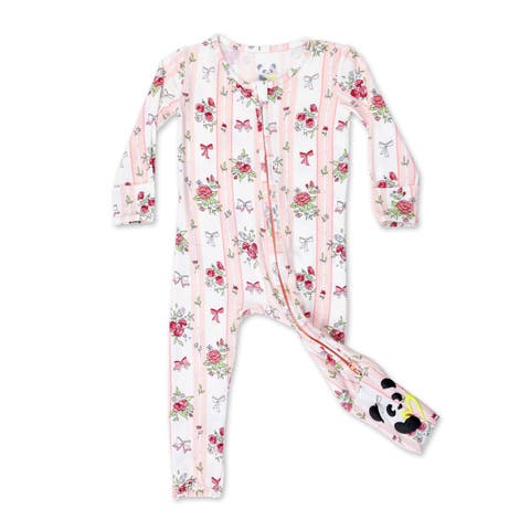 Baby Floral Stripes Convertible Footie