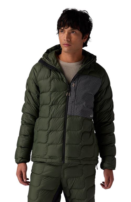 Backcountry Waas Allied Down Hooded Jacket In Green
