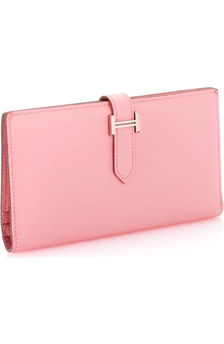 Pre-Owned Hermes Bearn Wallet Epsom Long, Alternate, color, Rose Confetti