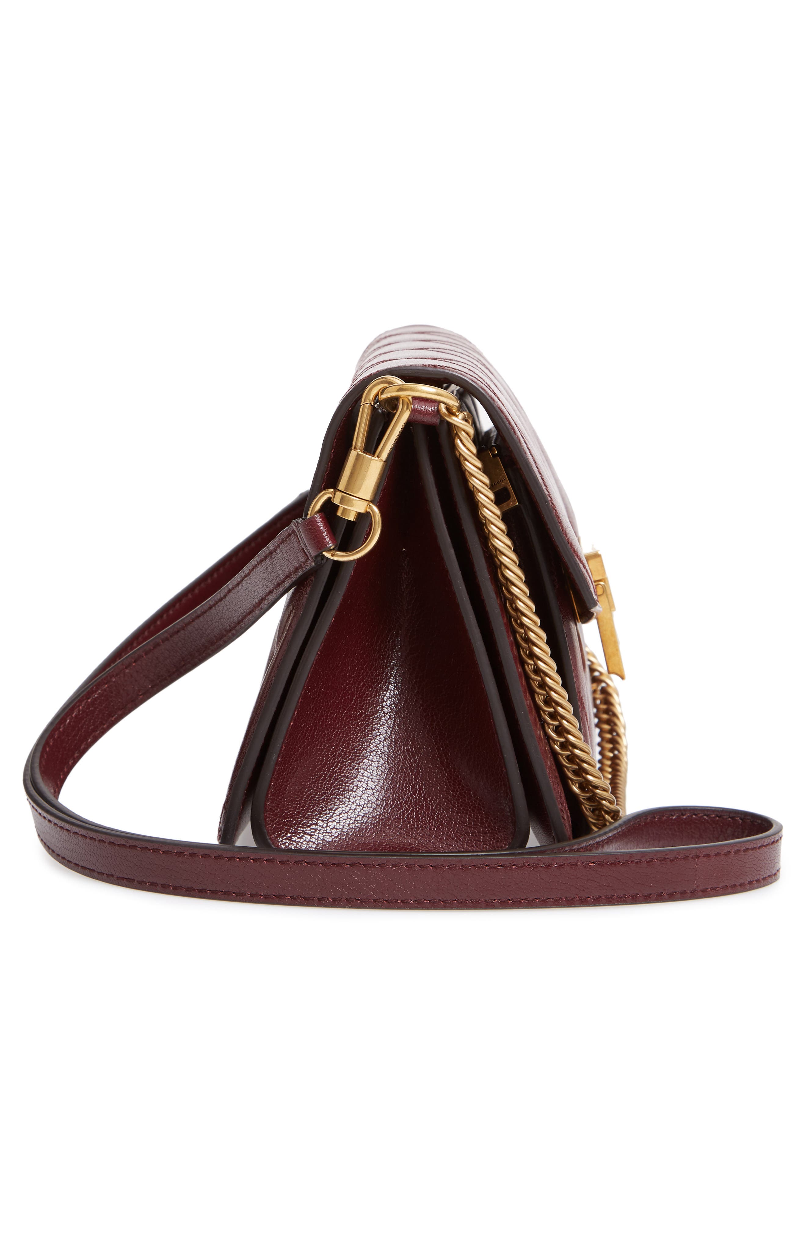 Small GV3 Diamond Quilted Leather Crossbody Bag, Alternate, color, AUBERGINE