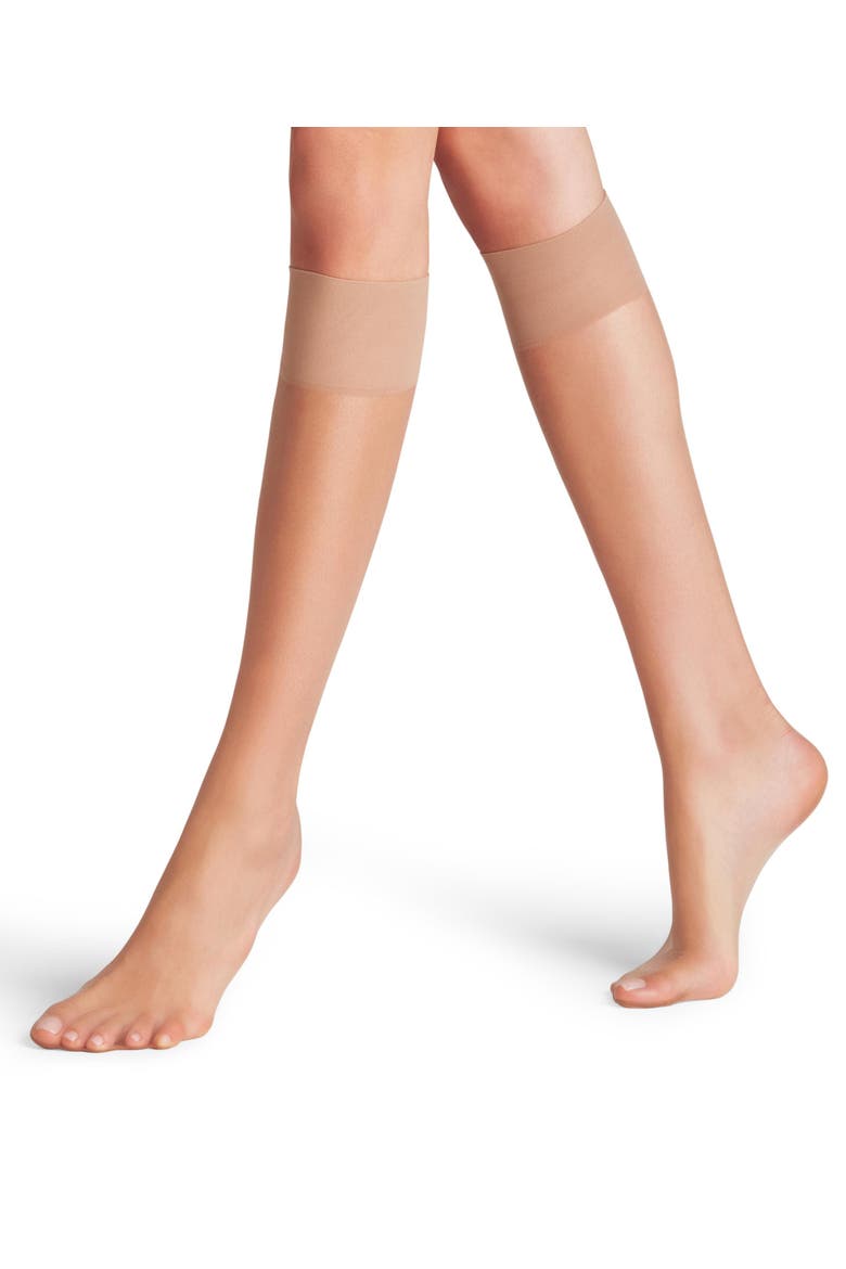 Shelina 12 Denier Ultra Sheer Knee High Socks, Main, color, Brasil