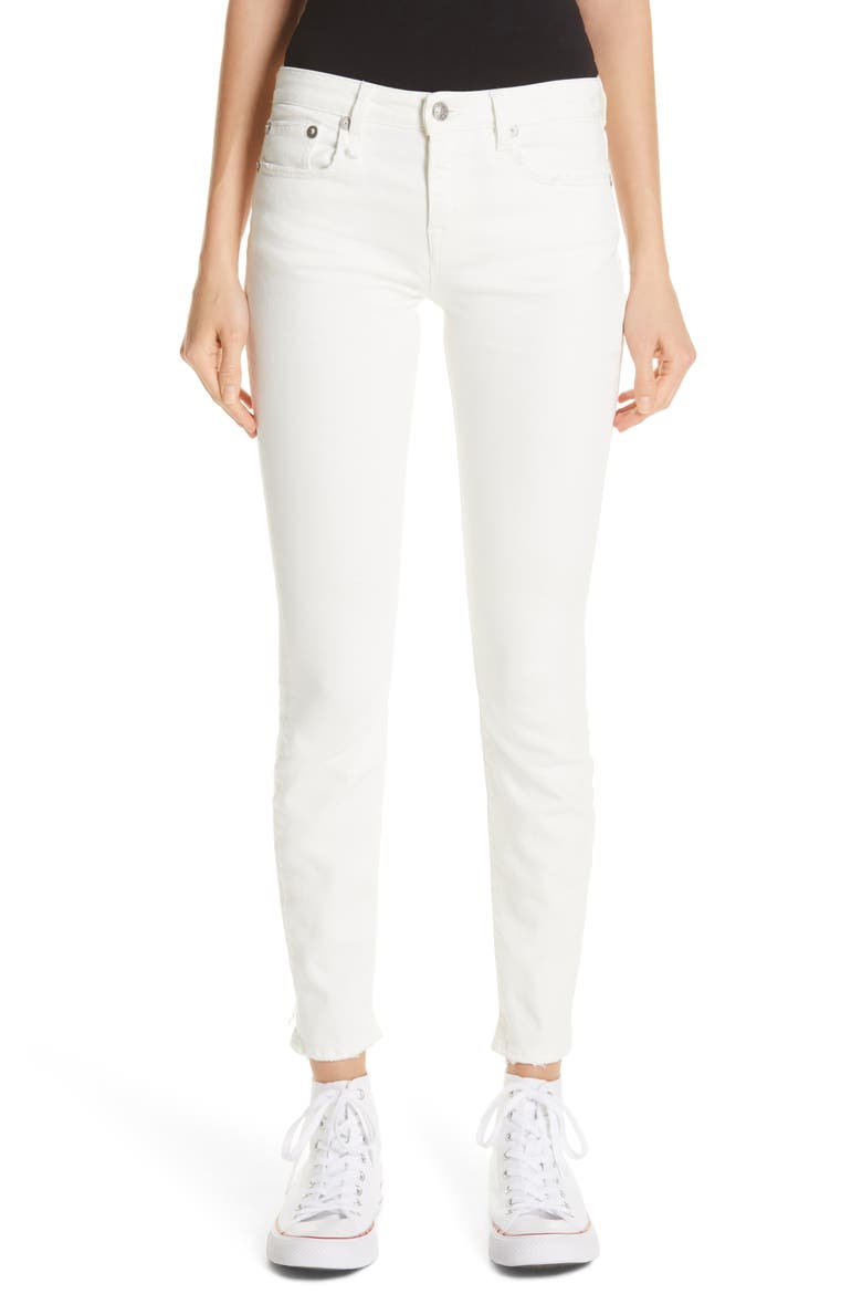 Allison Distressed Skinny Jeans, Main, color, GARRET WHITE