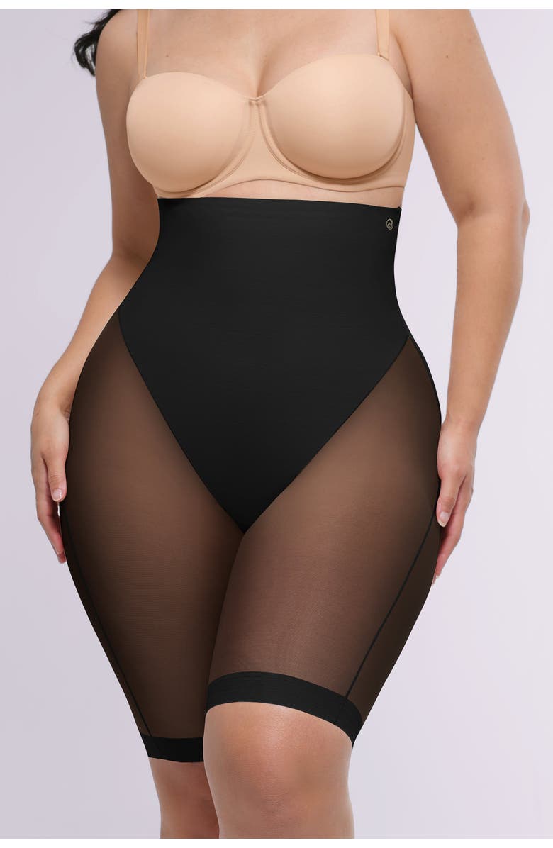 Shapellx MeshSmooth Butt-Lifting Above-Knee Short, Alternate, color, Black