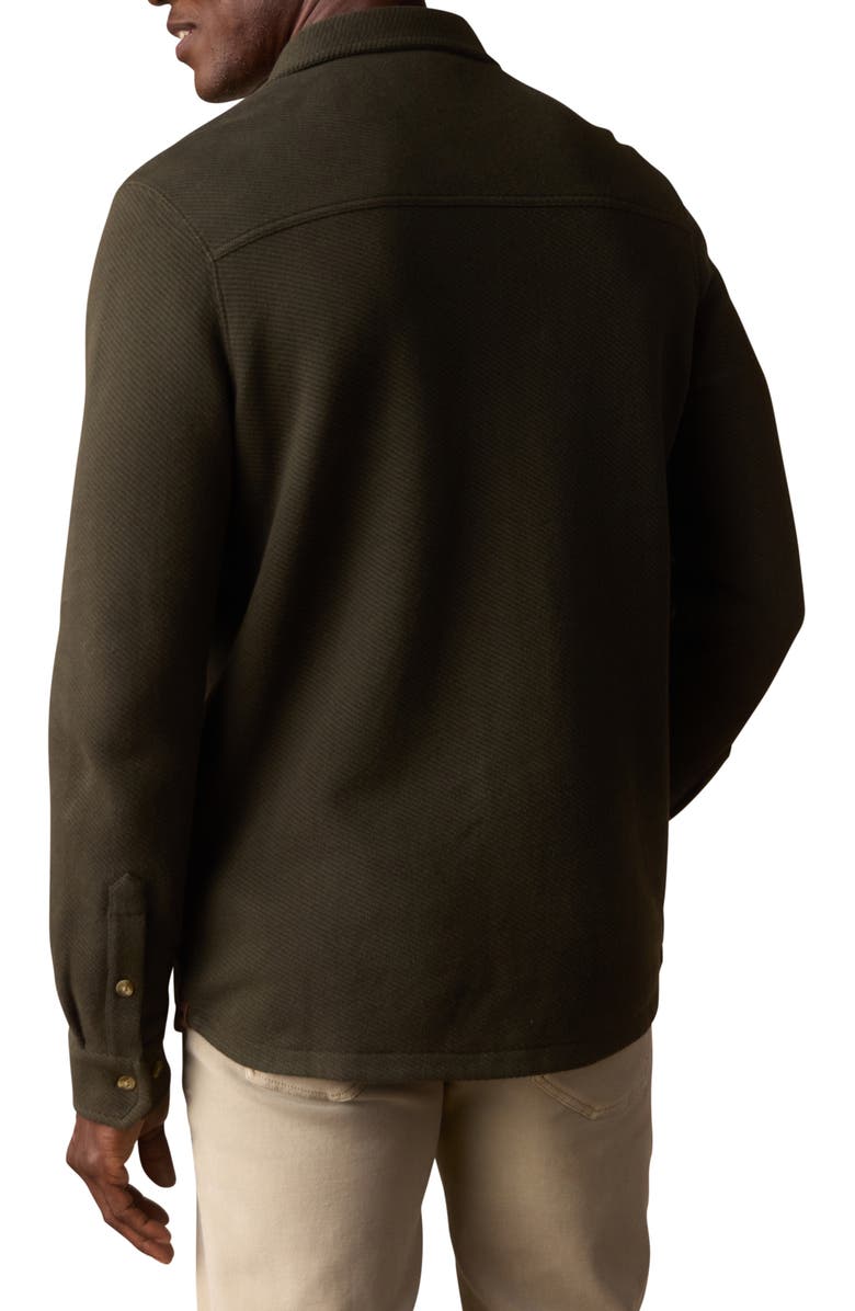 The Normal Brand Looped Terry Button-Up Shirt, Alternate, color, Alpine